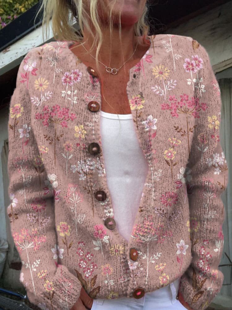 Relaxed – Fit Floral Cardigan – Dana