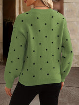 Women's Polka-Dot Sweater – Relaxed Fit