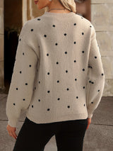 Women's Polka-Dot Sweater – Relaxed Fit
