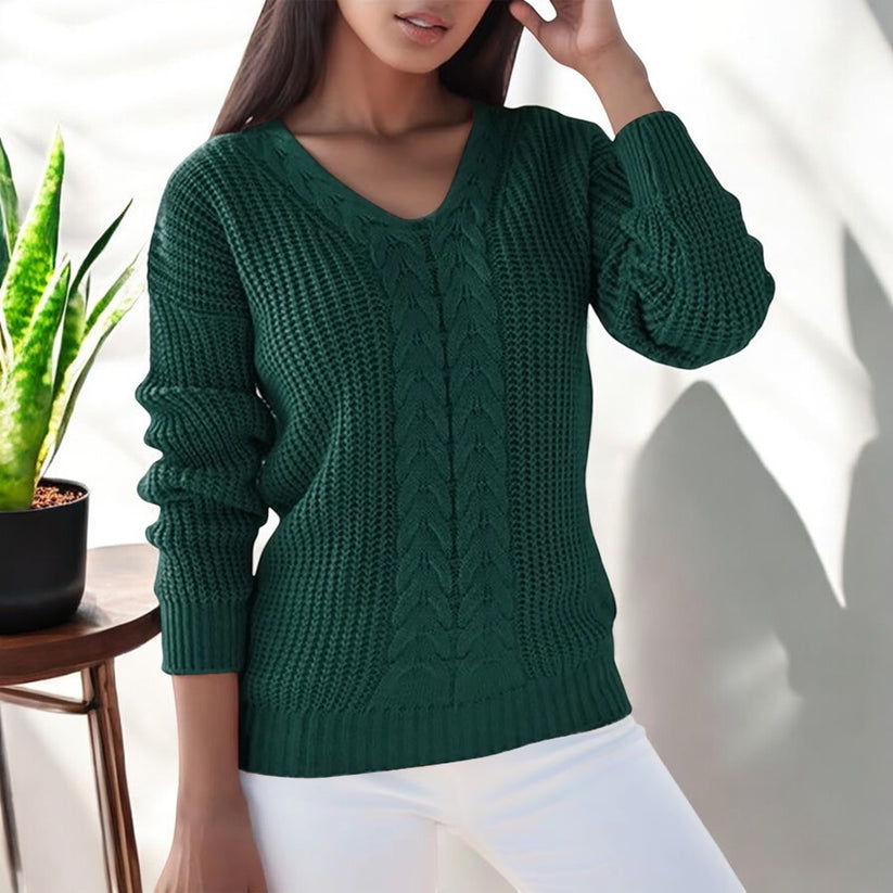 Relaxed-Fit Long-Sleeve Sweater - Carla