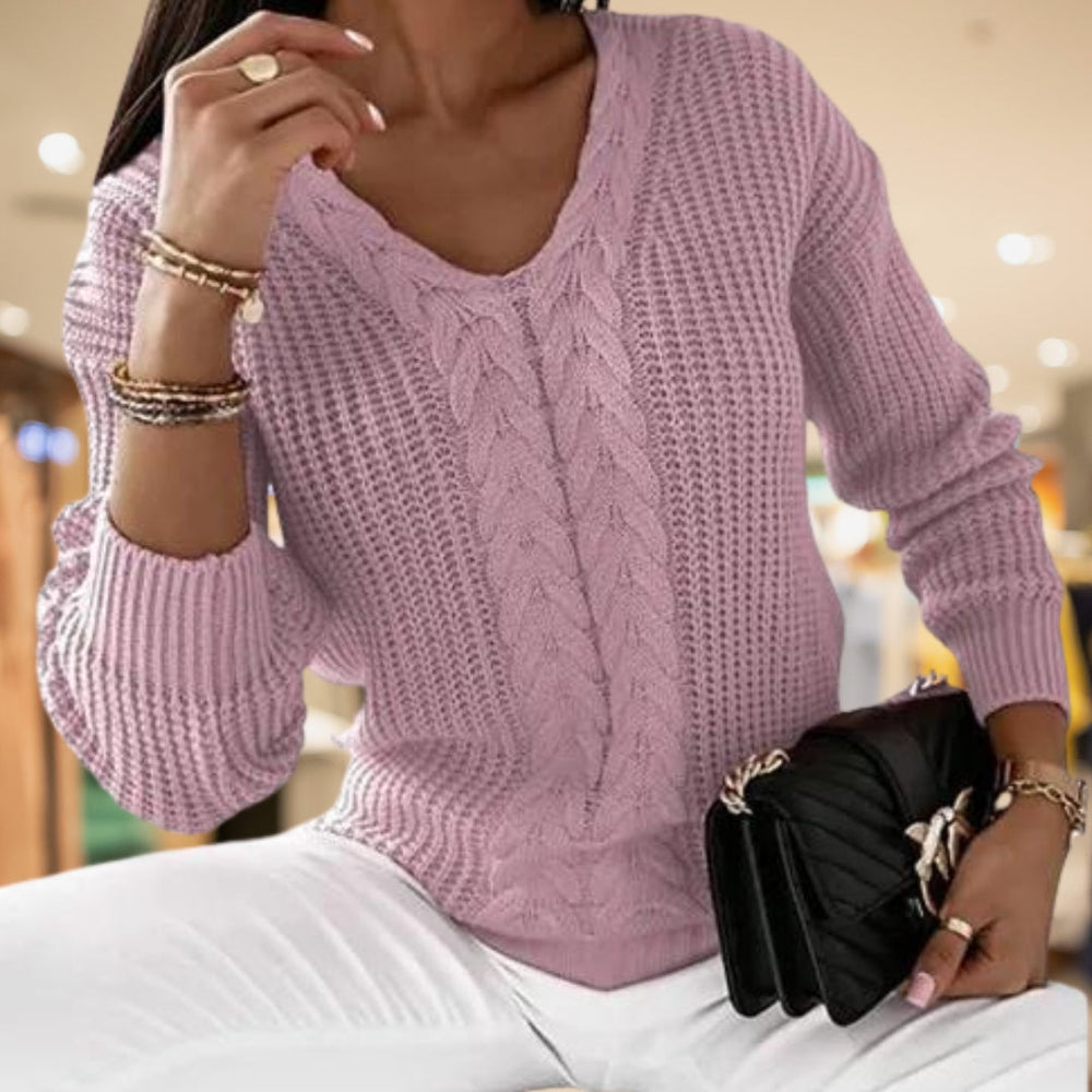 Relaxed-Fit Long-Sleeve Sweater - Carla