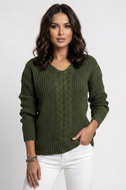 Women's Relaxed-Fit Long-Sleeve Sweater