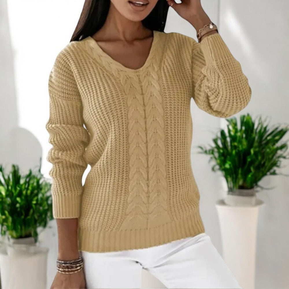 Relaxed-Fit Long-Sleeve Sweater - Carla