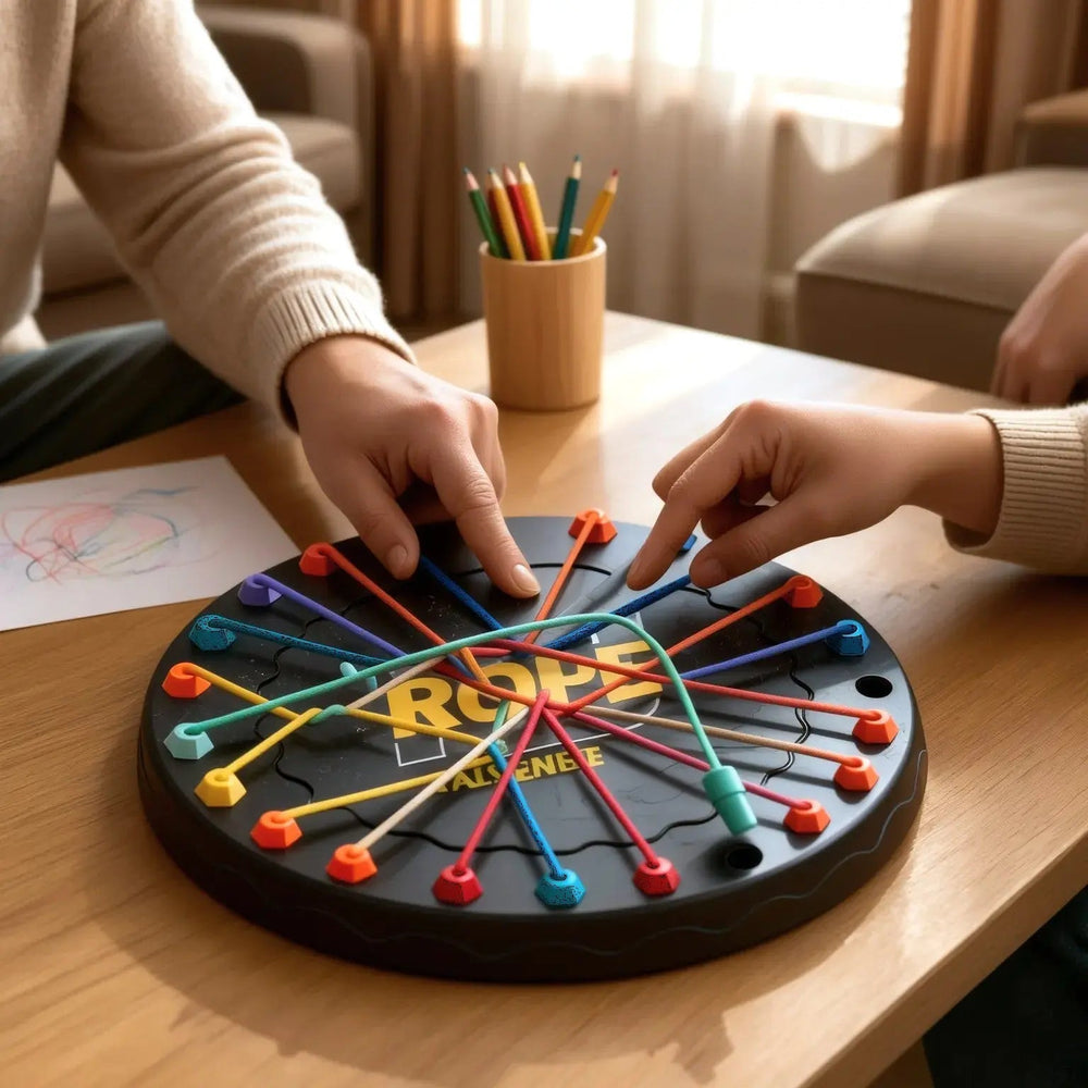 Enhanced Product Title: "Logik-Seilspiel – Konzentrations- und Geschicklichkeitsspiel für Jung und Alt – Ideal für Familien und Gruppenaktivitäten" 

This title includes relevant keywords while providing a clearer description of the product's benefits and