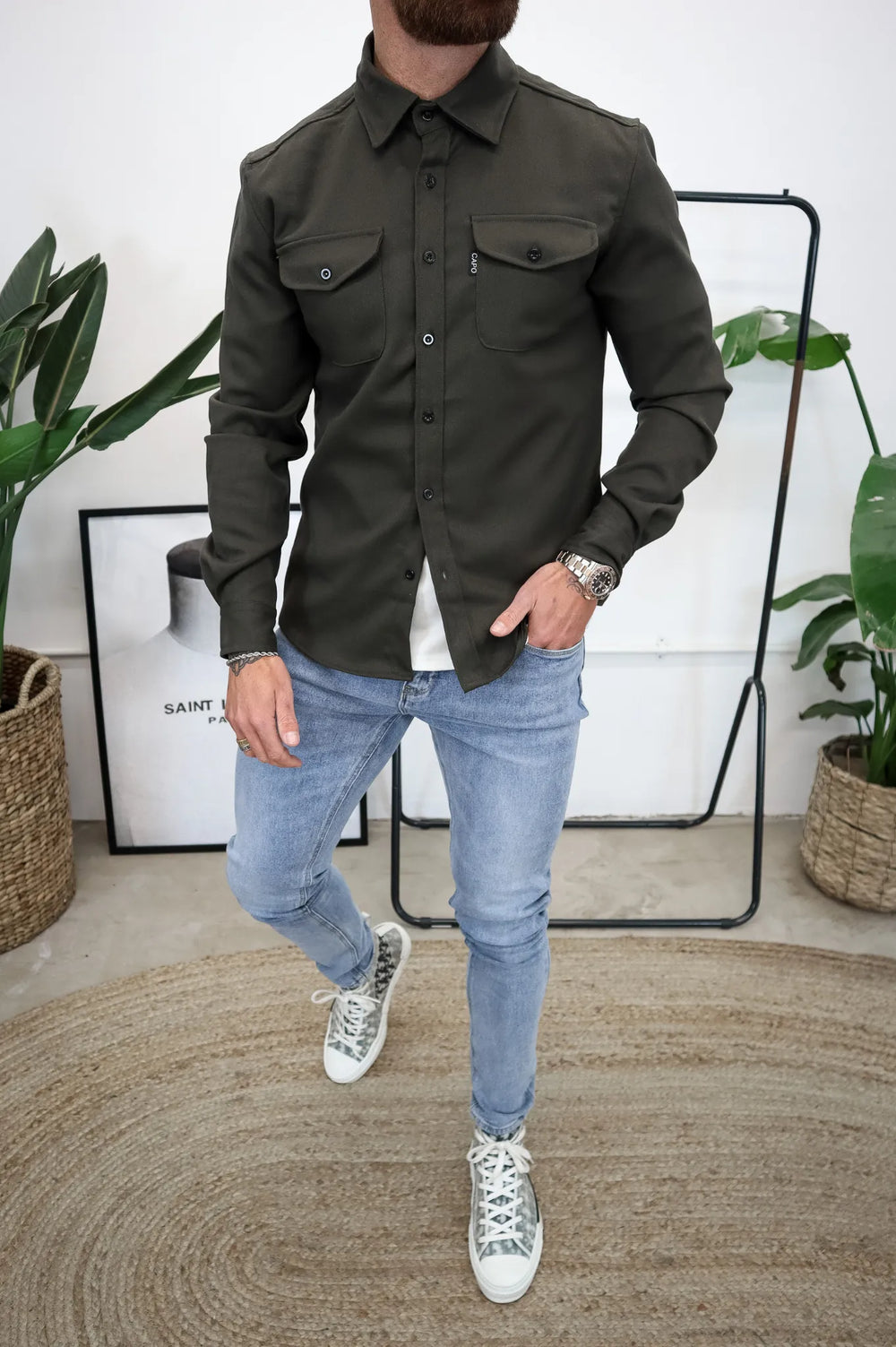 Long-Sleeve Overshirt With Chest Pockets - Fernando