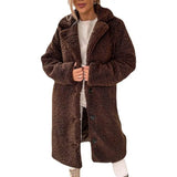 Long Fluffy Button – Front Winter Coat – Carla