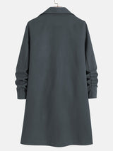 Long Single-Breasted Lapel Overcoat - Russell