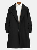 Long Single-Breasted Lapel Overcoat - Russell