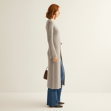 Longline Cardigan with Button Placket – Lisann