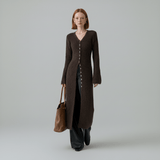 Longline Cardigan with Button Placket – Lisann