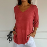 Sapphira – Airy V-Neck Top for Women
