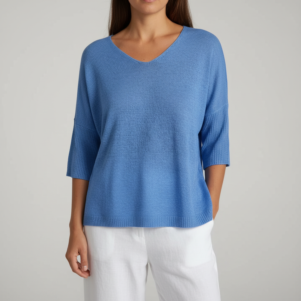Sapphira – Airy V-Neck Top for Women