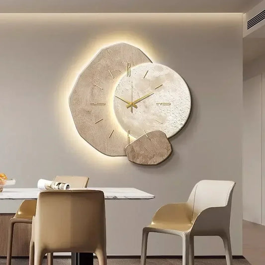 Large Wall Clock – Silent Quartz Mechanism, LED Lighting & Modern Design