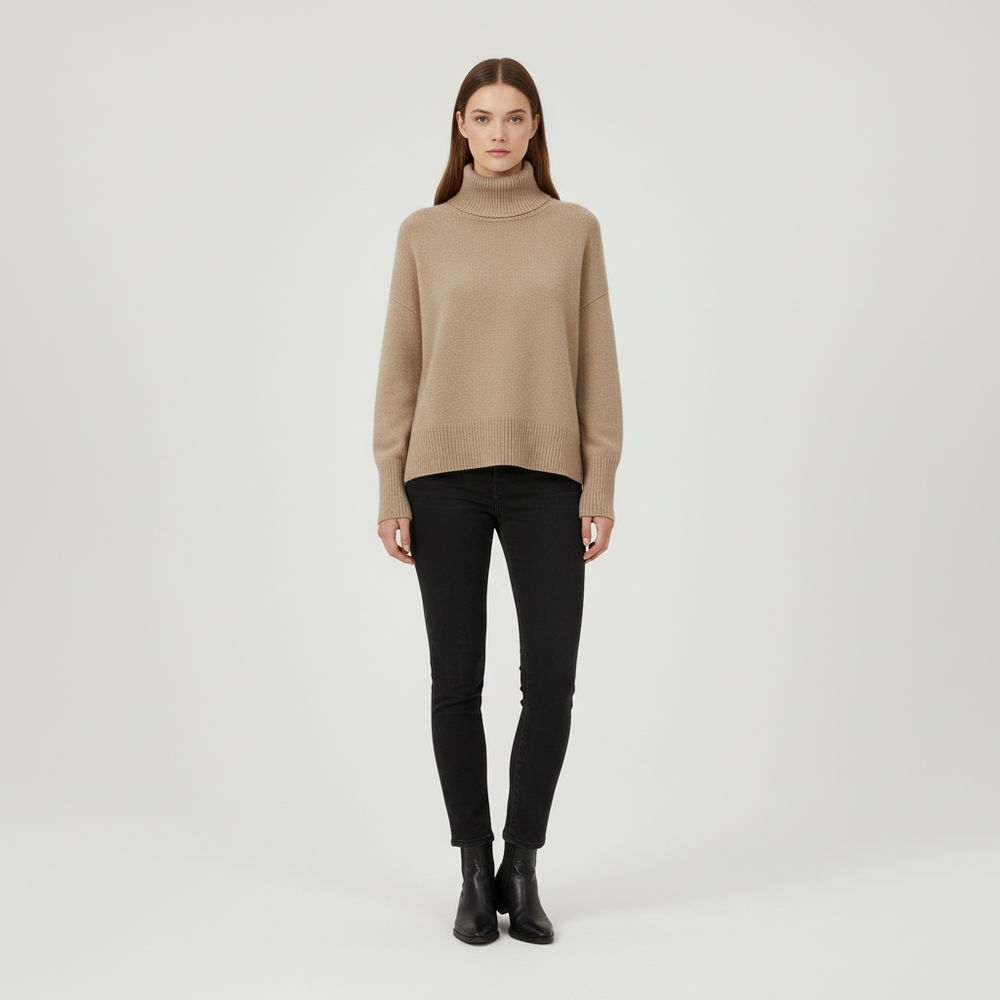 Luxurious women's turtleneck sweater - Alina
