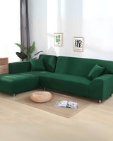 Stretch Modular Sofa Cover – Milk Silk, 235–300cm & Anti-Slip Fit