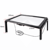 Folding Desk Magnifier – 3x Magnification, 4 LED Lights & Hands-Free Reading