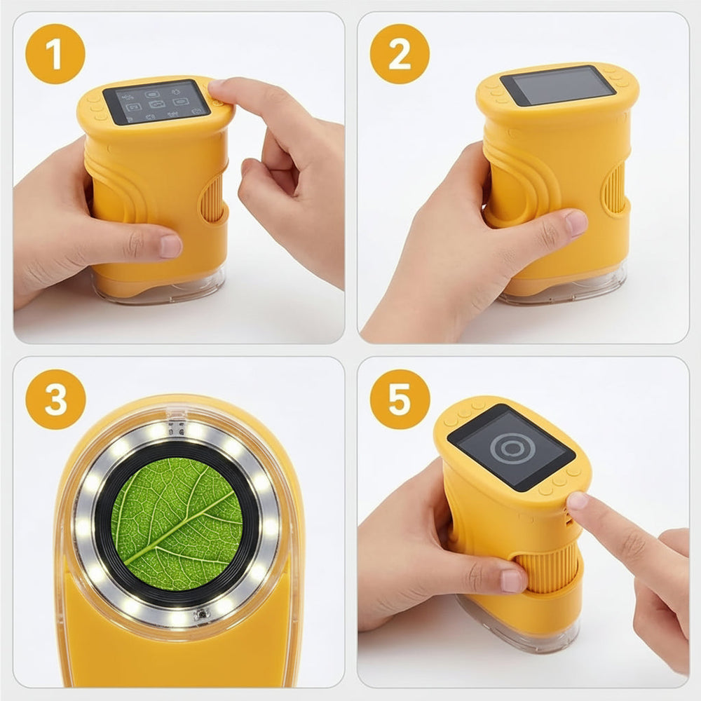 Digital Microscope Portable Handheld 1000x LED Learning Camera