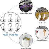 Heavy-Duty Magnetic Hooks – 10 kg Capacity, Silver Metal & 10-Pack Set