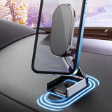 Car Phone Mount Magnetic Dashboard Foldable Alloy Holder