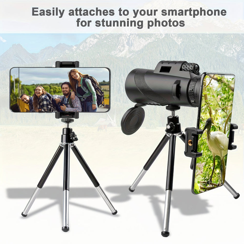 Monocular Telescope Phone Adapter HD Outdoor Viewing Scope