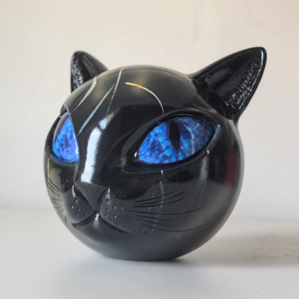 Home Decor Cat Sculpture Resin Mystic Cat Head Tabletop Art