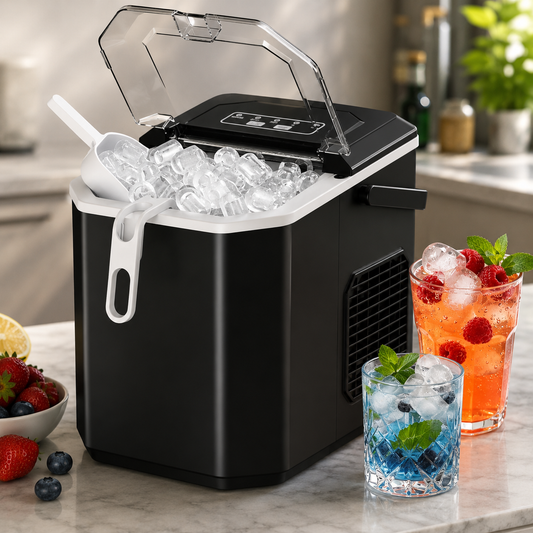 Portable Countertop Ice Maker – Fast Cooling & Self-Cleaning Design