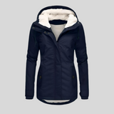Maggie Long Thick Hooded Winter Coat with Faux Fur Lining