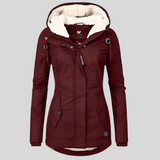 Maggie Long Thick Hooded Winter Coat with Faux Fur Lining