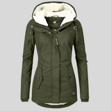 Maggie Long Thick Hooded Winter Coat with Faux Fur Lining