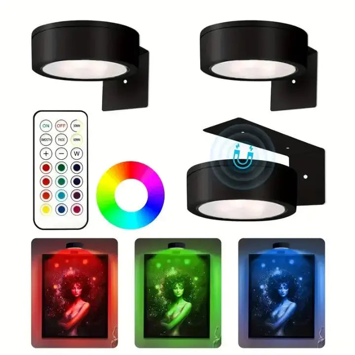 Optimized Product Title:  
"Magnetische LED-Bilderleuchte – Kabellose, dimmbare Wandbeleuchtung mit einfacher Montage ohne Werkzeug"  

This title includes relevant keywords and phrases that enhance visibility and appeal to potential buyers while maintain