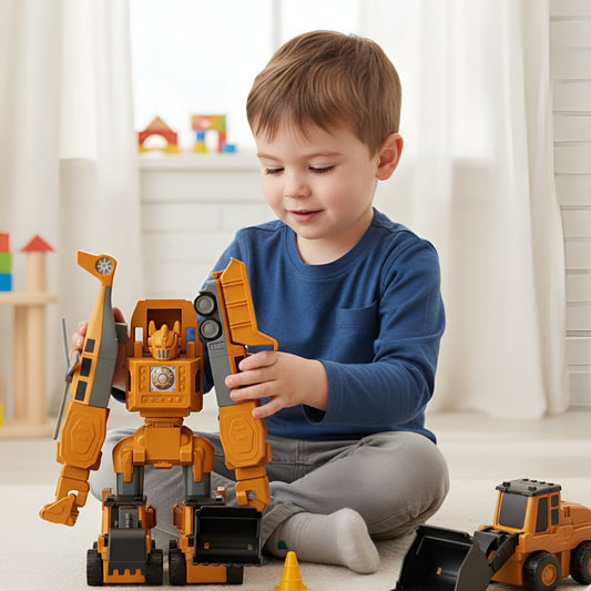 Transforming Construction Toy Vehicle – Modular Magnetic Design for Kids