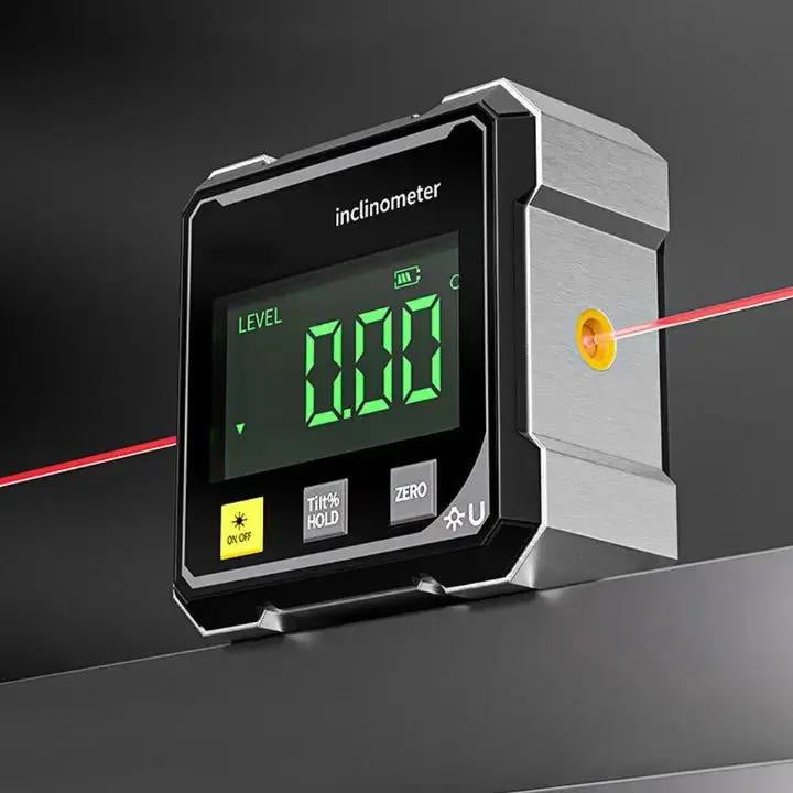 Digitaler Neigungsmesser mit Laser – Präzise Ausrichtung ohne Nachmessen für Bau und Heimwerker