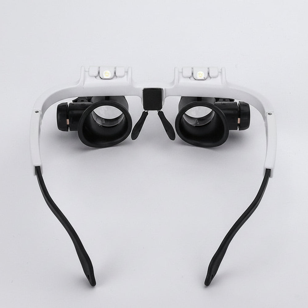 Magnifying Glass Headset LED Light Adjustable Headband Lens