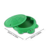 Turtle Desktop Sandbox Set – Play Sand, Tools & Storage Lid for Kids