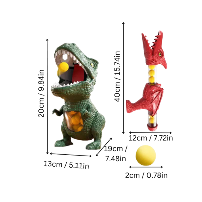 Dinosaur Target Shooting Game – Foam Ball Blasters, Battery-Free & Ages 4+