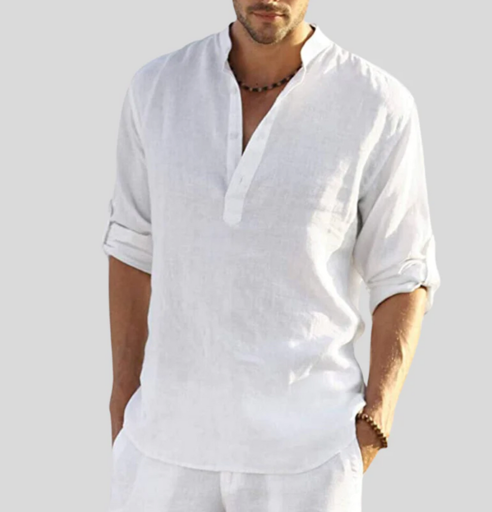 Leonardo linen shirt - White