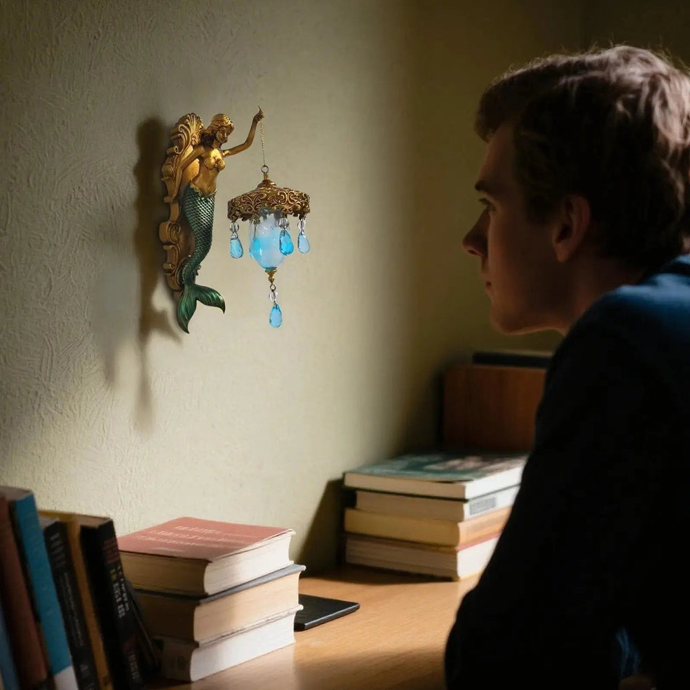 Barocke Meerjungfrau-Wandleuchte – Romantische Wandlampe für stilvolle Beleuchtung in Ihrem Zuhause