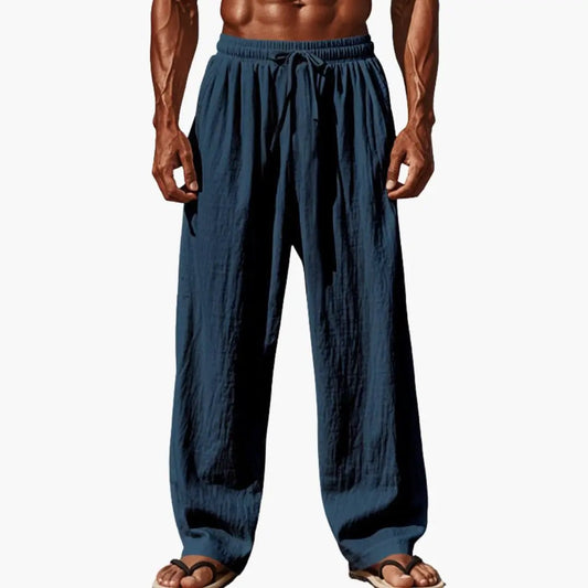 Men’s Beach Trousers with Elastic Waist and Side Pockets