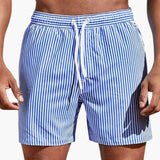 Men's Board Shorts – Elastic Waistband & Striped Design