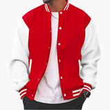 Men's Bomber Jacket – Snap Button Closure, Side Pockets & Ribbed Cuffs