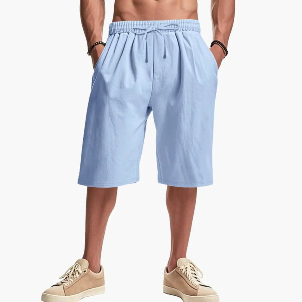 Men's Cargo Shorts – Elastic Waist & Multiple Pockets