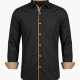 Men's Button-Down Shirt – Classic Collar, Adjustable Cuffs & Long Sleeves