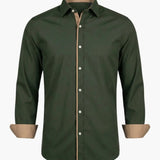 Men's Button-Down Shirt – Classic Collar, Adjustable Cuffs & Long Sleeves