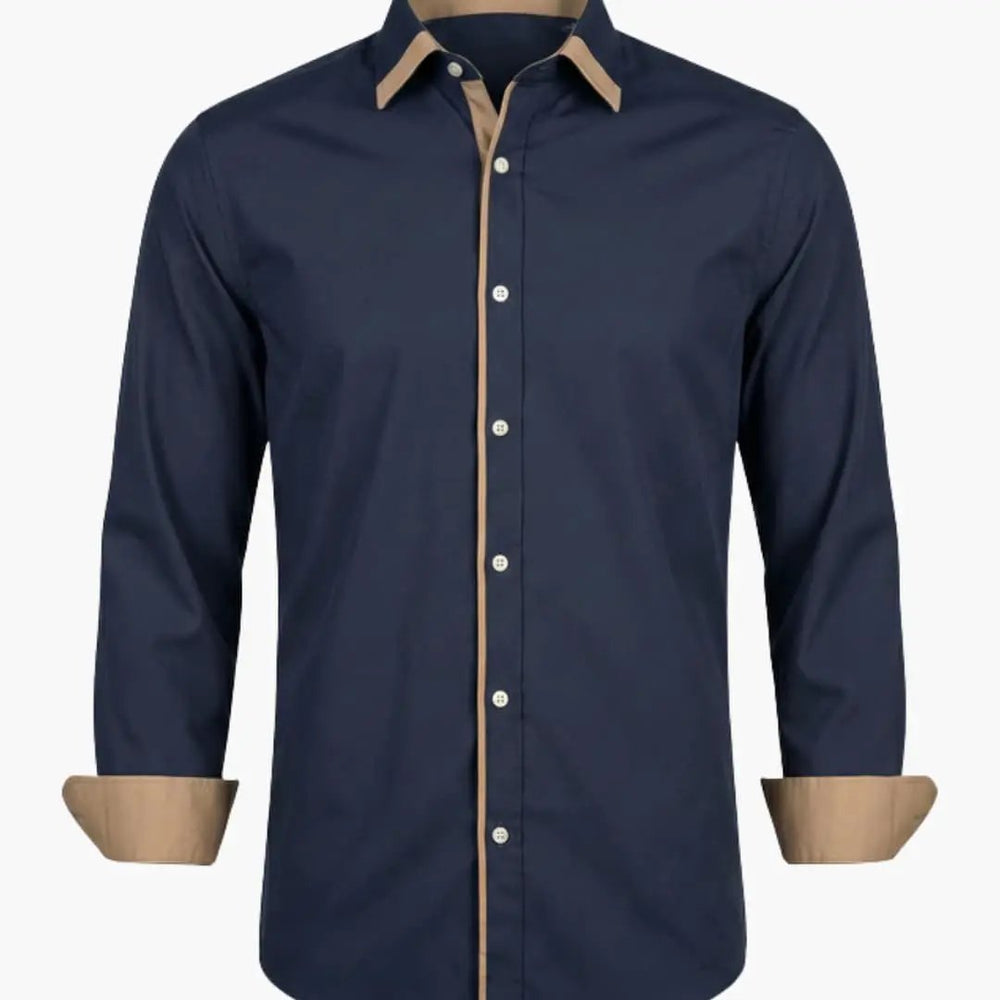 Men's Button-Down Shirt – Classic Collar, Adjustable Cuffs & Long Sleeves