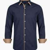 Men's Button-Down Shirt – Classic Collar, Adjustable Cuffs & Long Sleeves