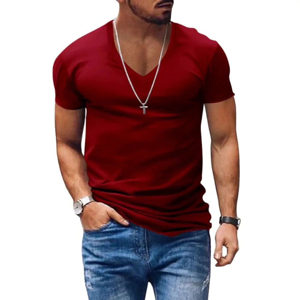 Men's V-Neck T-Shirt – Short Sleeve & Classic Fit