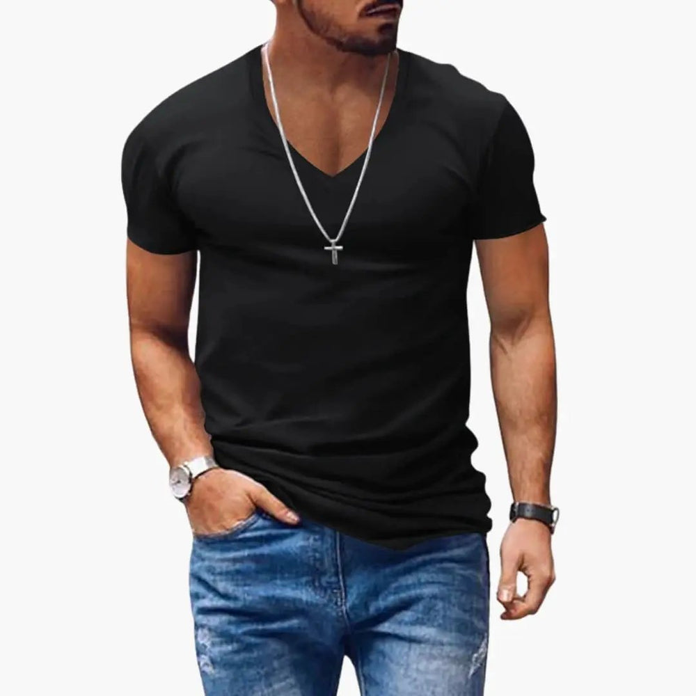 Men's V-Neck T-Shirt – Short Sleeve & Classic Fit
