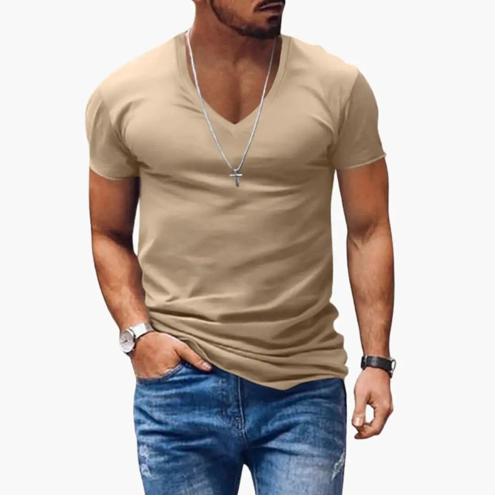 Men's V-Neck T-Shirt – Short Sleeve & Classic Fit