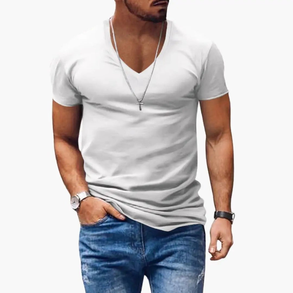 Men's V-Neck T-Shirt – Short Sleeve & Classic Fit