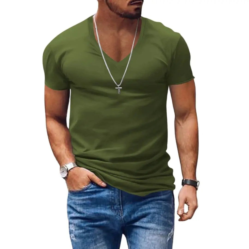 Men's V-Neck T-Shirt – Short Sleeve & Classic Fit